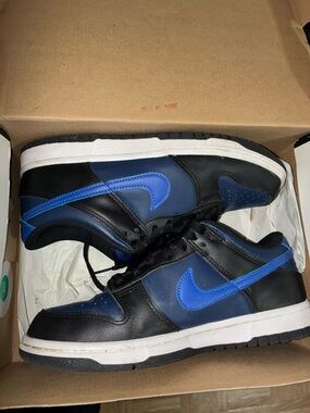 Jordan Black and Royal Blue Low-Top Sneakers